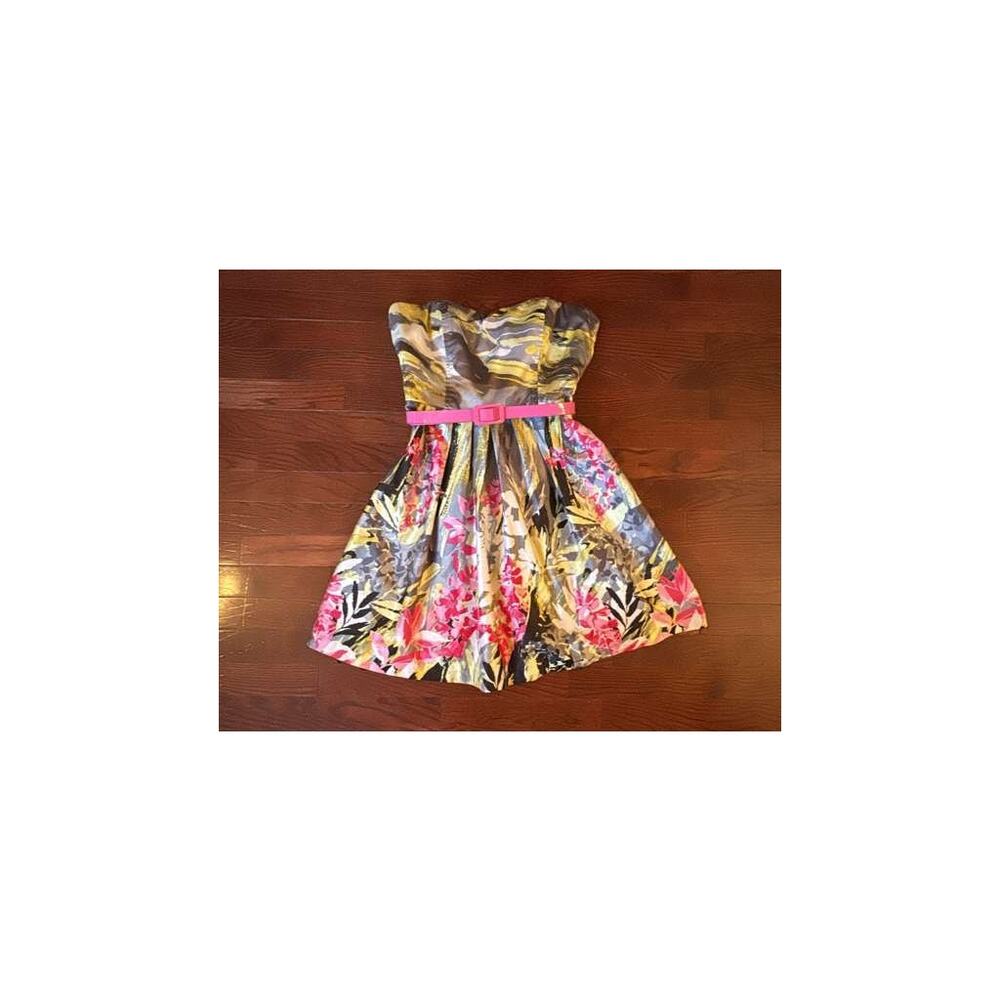 Speechless Floral Strapless Party Dress Size 13 Colorful Mini Dress - Picture 2 of 7